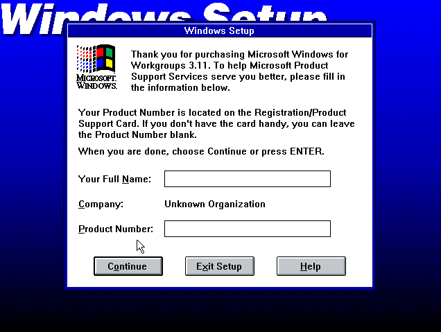 Windows 3.1 Setup/Installation (1992)